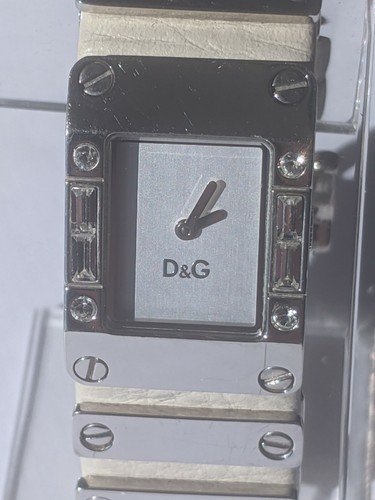 Dolce & Gabbana "Time" Watch Silver Tone Running & Looks Very Nice w/Gemstones - Picture 2 of 12