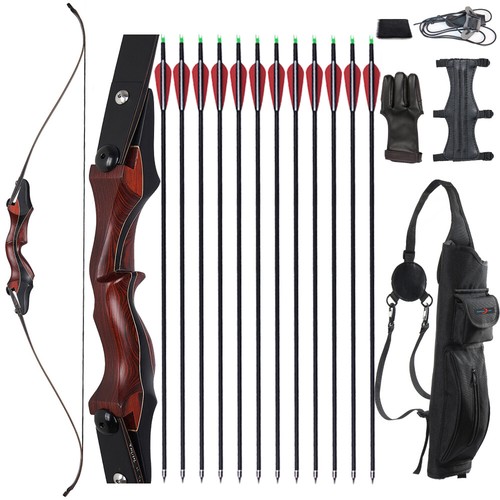 Archery 58" ILF Recurve Bow for Right Hand Adult Youth Takedown Hunting Bow Set - Picture 18 of 19