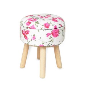 1:12 Dollhouse Miniature Doll Furniture Chic White Wooden Dining Chair Stool ~