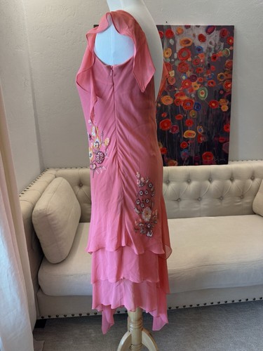 Sue Wong Silk Tired Cute Pink Dress Size 8 - Picture 5 of 6