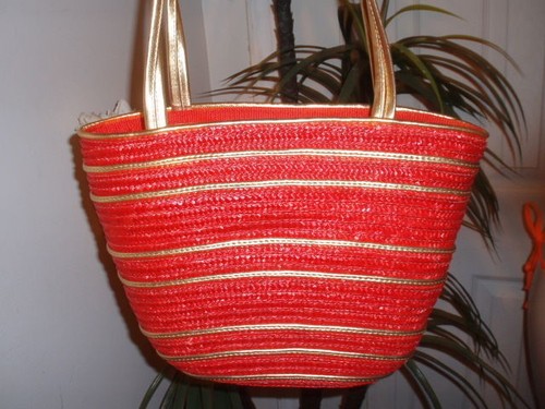 Hermoso bolso Worthington rojo y dorado - Imagen 7 de 7