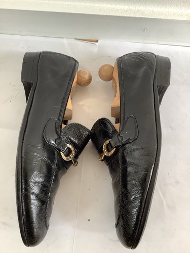 Gucci 41 / 7 Rare Vintage Horse Bit Loafer made in Italy unisex top Zustand - Foto 4 di 10