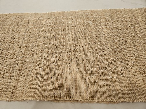 Pottery Barn Tabletop Nubby Runner Woven 14" x 108” Natural Tan tags attached