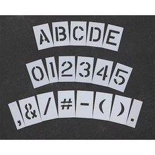 RAE STL-108-8068 Pavement Stencil, Combination Set, A Thru Z, 0 Thru 9,