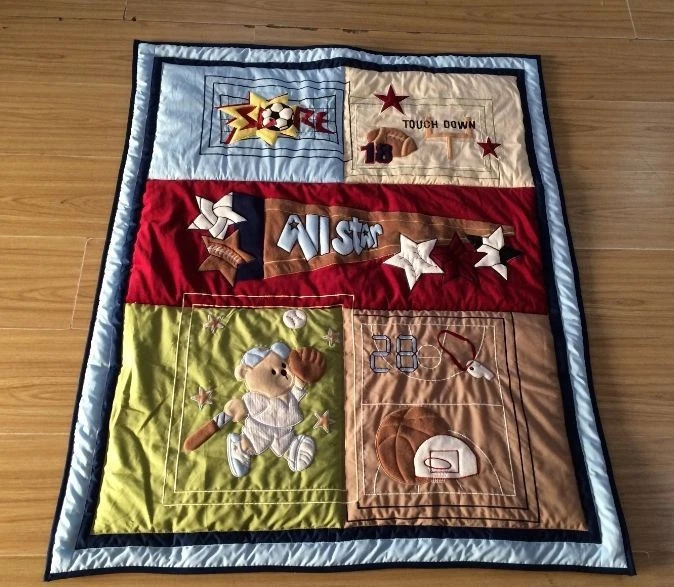 Juego de ropa de cama para cuna infantil de 12 piezas para bebés bebés niñas y niños - All Star Foto 3 de 4