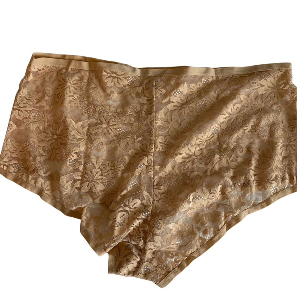Nuevo calzoncillo corto de mujer Woman Within Comfort Choice 10 nude de encaje transparente para niño  Foto 2 de 4