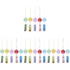 Japanese-Made Glass Wind Chimes 6/12/20 Handmade Pendants 6*7cm Transparent