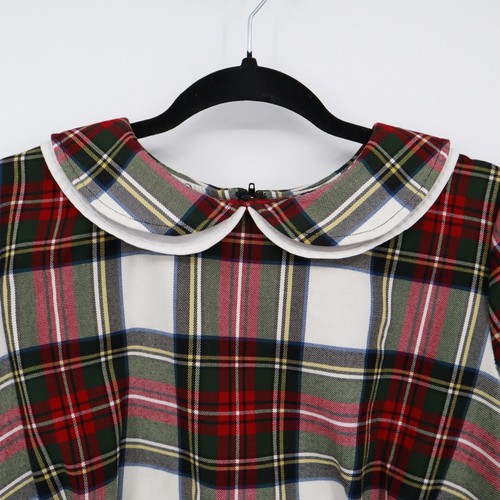 Hell Bunny Vixen kariertes Kleid Damen XL Peter Pan Kragen Retro festlich Urlaub - Bild 7 von 18