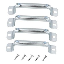 4Pcs Heavy Duty Garage Door Lift Handles, Rolled Grip Garage Door Pull Silver