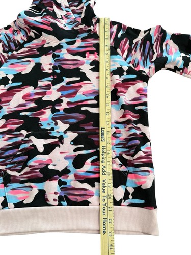 NUEVO Under Armour Niñas Jóvenes Sudadera con Capucha Calce Suelto Rosa Camuflaje Talla Grande - Imagen 6 de 6
