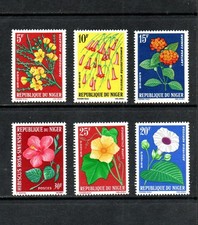 NIGER _ 1964  FLOWERS  SET of 6 _ MLH ____(922)