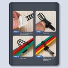(Black)Nylon Cable Strap Ties Adhesive Cable Management Clips Insulation