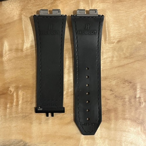 Original HUBLOT Big Bang Unico 45mm/44mm Strap Navy Rubber Leather Belt #099 - Bild 4 von 4
