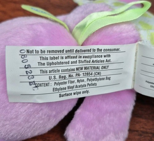 Fur Berries Plush Bunny Rabbit Baby Purple Yellow Plush 2008 Spin Master Diaper - Picture 11 of 14