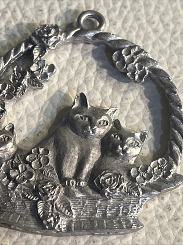 Gaviota Peltre Peltre Gatitos Gato Colgante Adorno o Colgante - Imagen 4 de 6