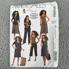 McCalls M5890 Womens Dress Top Pants Jacket Sewing Pattern Size 16-22 Uncut Y2K