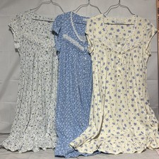 Eileen West Blue Dainty Sleeveless Lace Loung...