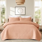 King Size Comforter Set Pink Summer Quilt Set with 1 Quilt and 2 Pillow Shams...