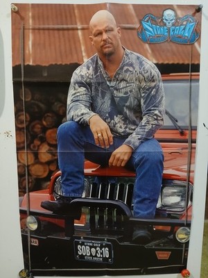 Vintage double-sided WWF posters, Steve Austin, Kane, Undertaker, Hardy Boyz