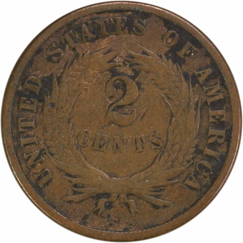 1871 Two Cent Piece VG Uncertified #312 - Picture 2 of 2