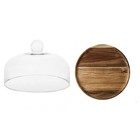  1 Set of Wooden Cake Tray Kitchen Cake Plate Household Dessert Plate Dessert