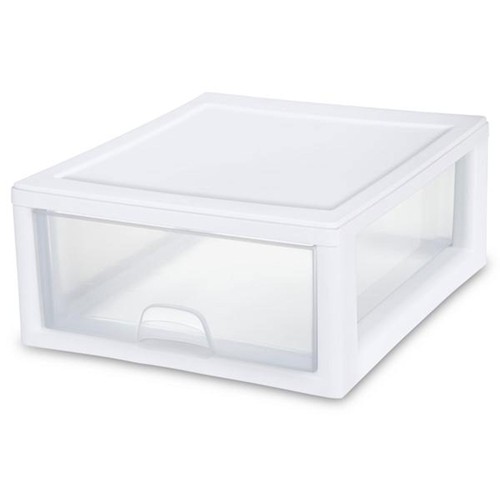 Sterilite 16 Quart Clear Plastic Stacking Storage Drawer Container Box, 12 Pack - Picture 10 of 10