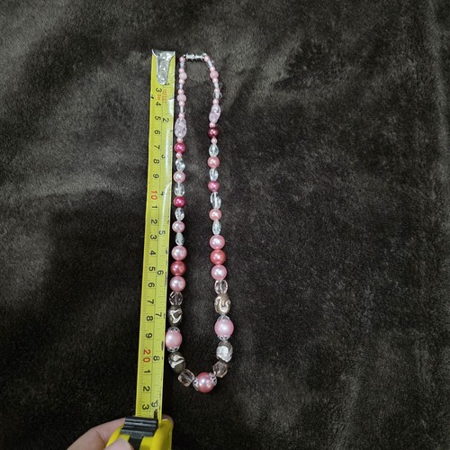 Menge 2 Japan Halskette Vintage Glas Rosa Perle Multi 3+1 Strnd Latz Perlen Elegant - Bild 22 von 24