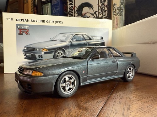 1/18 AUTOart Millennium Nissan Skyline GT-R R32 Gun Gray Model Car In Stock - Picture 1 of 24