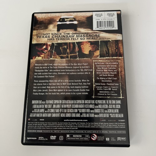 Wolf Creek DVD Cult Horror - Picture 2 of 3