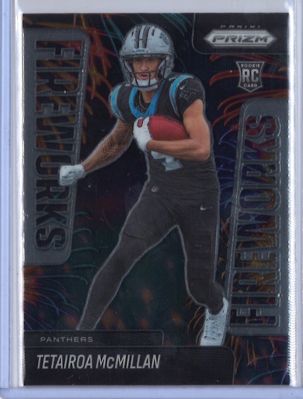 2025 Panini Prizm - Fireworks Tetairoa McMillan #21 (RC)