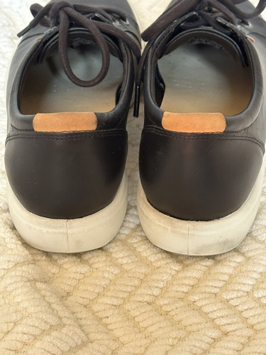 Zapatillas cómodas ECCO Soft 7 de cuero negro con cordones para mujer talla 11 de EE. UU. - EXC. $160 - Imagen 4 de 8