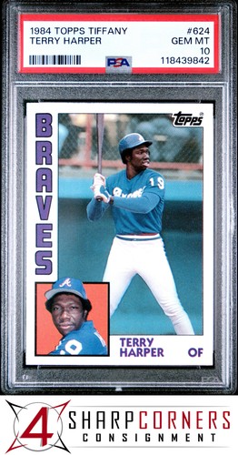 1984 TOPPS TIFFANY #624 TERRY HARPER BRAVES POP 2 PSA 10