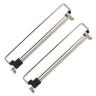 2 Pcs Pull-out Closet Rod Wardrobe Rail Rods for Hanging Clothes Valet Slide