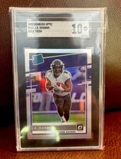 2020 Panini Donruss Optic JK Dobbins Rated Rookie Silver Holo Prizm RC SGC 10