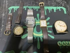 Men's Vintage Watch Lot SEIKO "Tank" 5Y30-5060 A914 5A09 Fossil LE Carvavelle