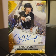 Topps 2025 Bowman's Best Chase Meidroth RC Auto /50 White Sox #B25-CME