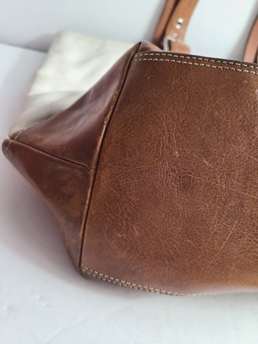 Vintage Coach #F11202 Handtasche Beuteltasche Schulter zweifarbig Leder Y2K groß - Bild 8 von 12