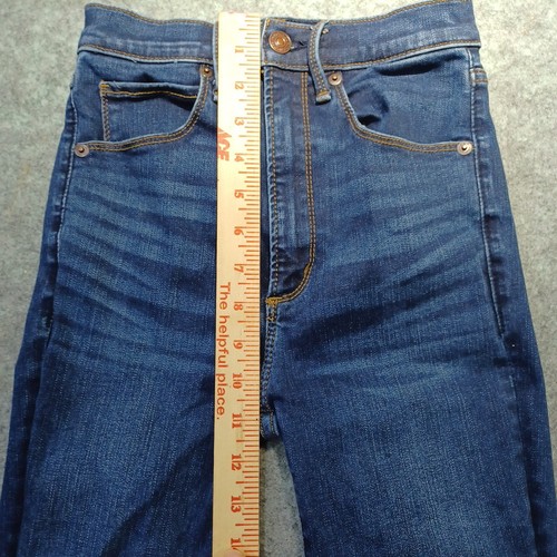 Pantalones de mezclilla Abercrombie Fitch para mujer talla 24 - tiro ultra alto súper ajustados desgastados - Imagen 9 de 12