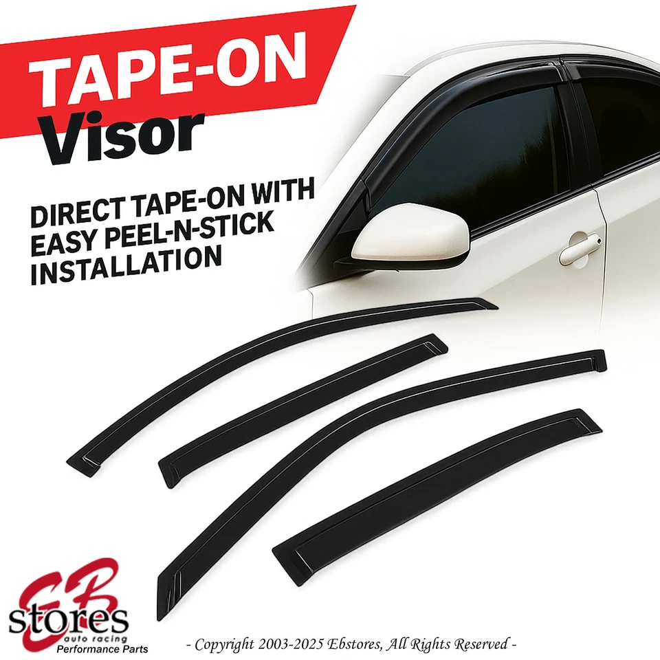 Viseras de ventana de pantalla de ventilación fuera de canal para Chrysler Concorde 98-01 02 03 04 4 un. Foto 2 de 4