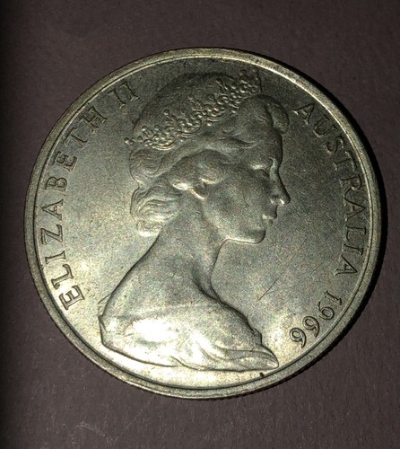 1966 Australian Round 50 Cent Coin