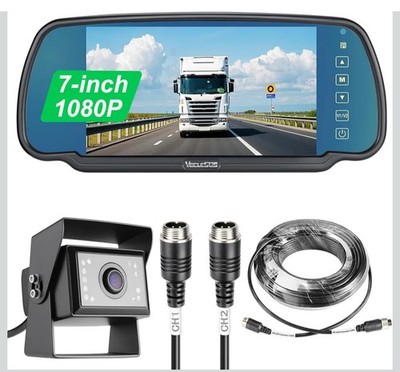 VECLESUS VBS 1080P 7-Inch Mirror Monitor Backup Camera System