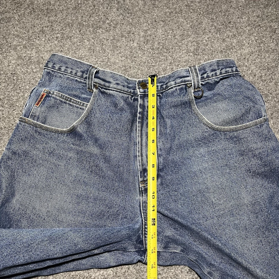 Vintage 90s Lugz Jeans Mens 38x32 Blue Denim Skate Grunge Distressed Cotton - Image 4 of 4