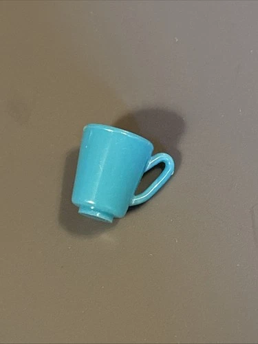 Vintage Barbie Skipper Tea Party Turquoise Blue Cup #1924 Mattel 1963