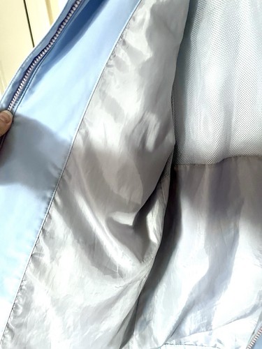 Pacific Trail Windbreaker Jacket Powder Blue Mesh Lined Packable Hood Ladies M - Bild 5 von 10