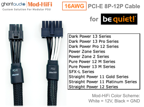 ⚡️UPgrading-16AWG PCI-E GPU 8P Cable for be quiet! Dark Pure Power- 70cm/27inch - Picture 2 of 8