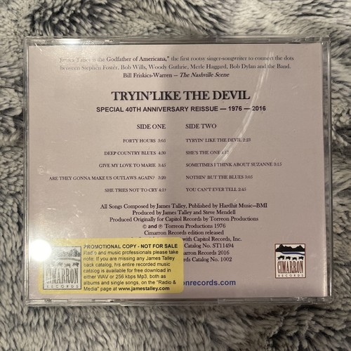 JAMES TALLEY Tryn’ Like the Devil. Special 40th Edition. Promo Copy CD. Rare - Picture 3 of 5