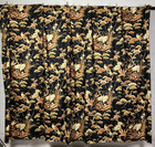 Vintage French Beautiful Jacobean Floral Printed Wall Hanging 2 Curtain