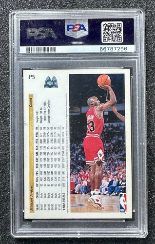 McDonald's 1992 Upper Deck Michael Jordan #P5 Chicago Bulls (HOF) PSA 6 EX-MT - Imagen 3 de 3