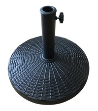 Mainstays 22 lbs Black Round Powder Coated Resin Patio Umbrella Base