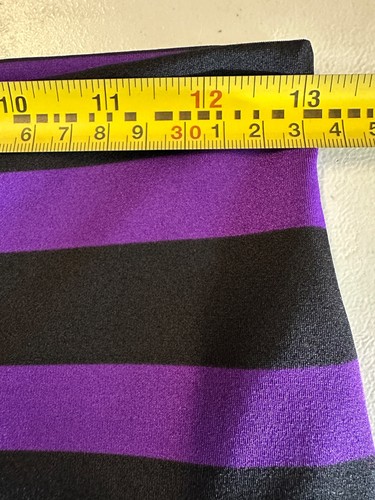 K-Deer Leggings Large 30" Sneaker Striped Purple Black Ombre Nylon Emmie RARE - Picture 5 of 7